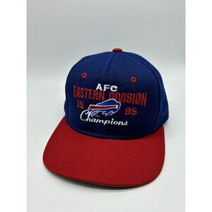 Vintage Buffalo Bills 1995 Eastern Division Champions SnapBack Hat Headmaster